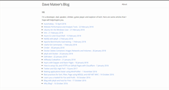 Desktop Screenshot of davemateer.com